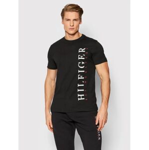 Tommy Hilfiger pánské černé triko Vertical - M (BDS)